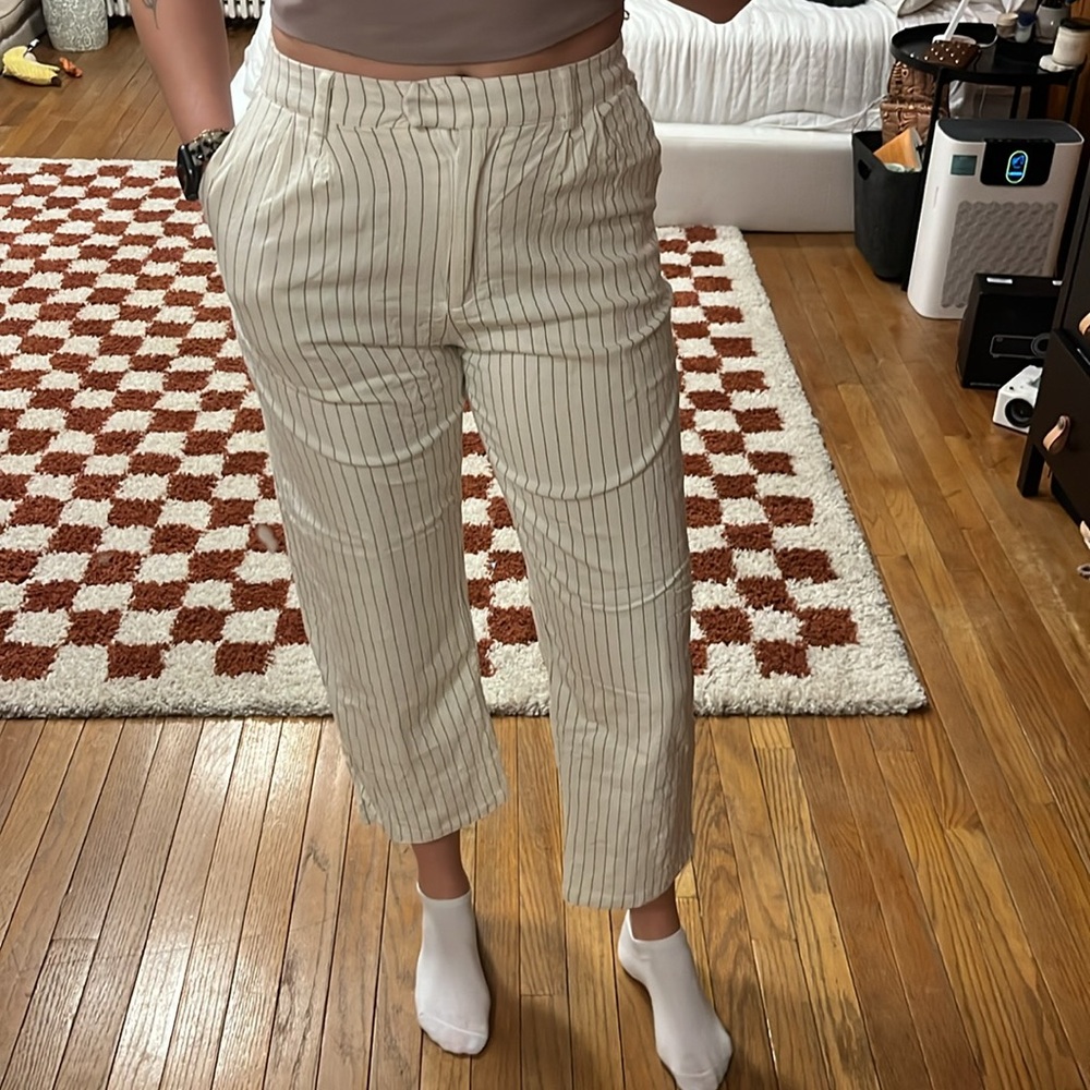 Striped Cream Pants
